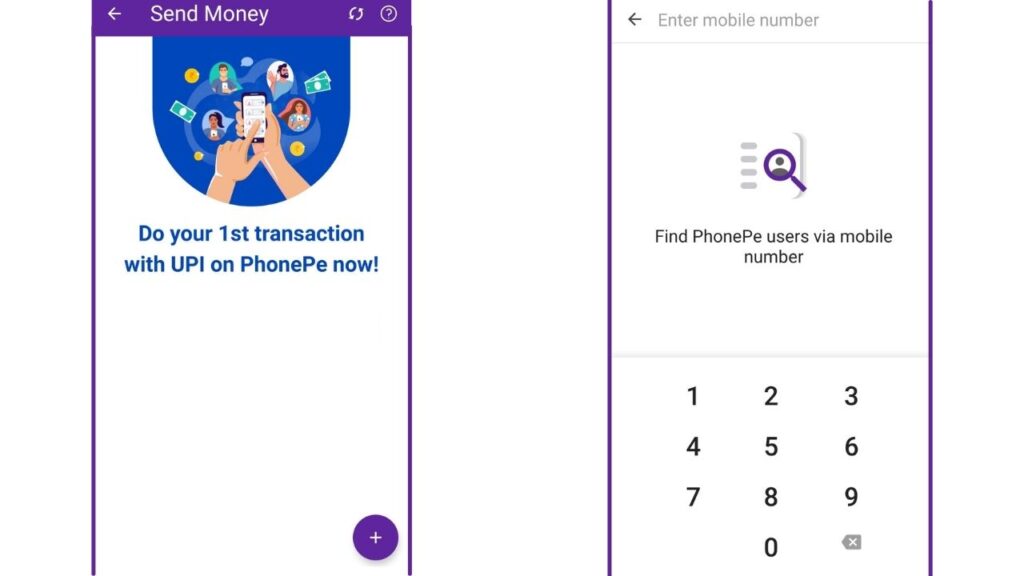 send money to phonepe contact