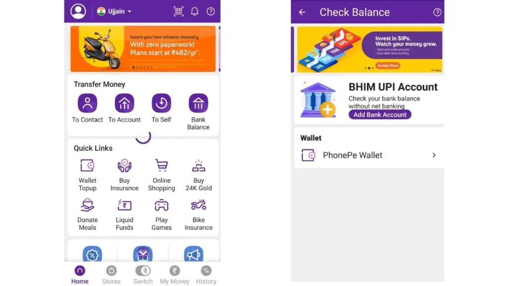 add bank account to phonepe