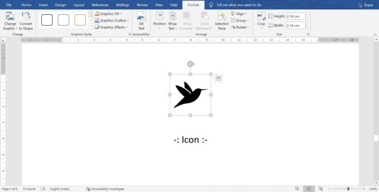 Insert Icon in MS Word