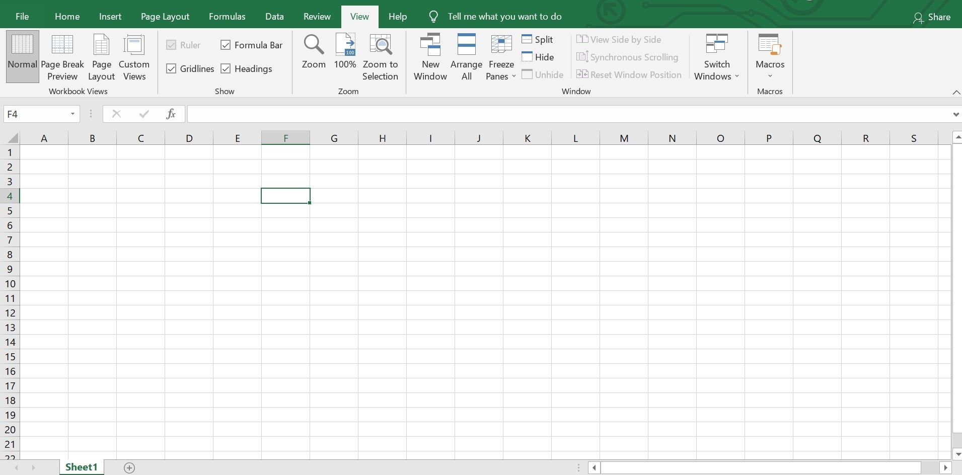 Ms Excel View Menu In Hindi