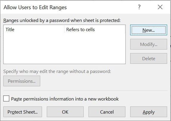 excel password