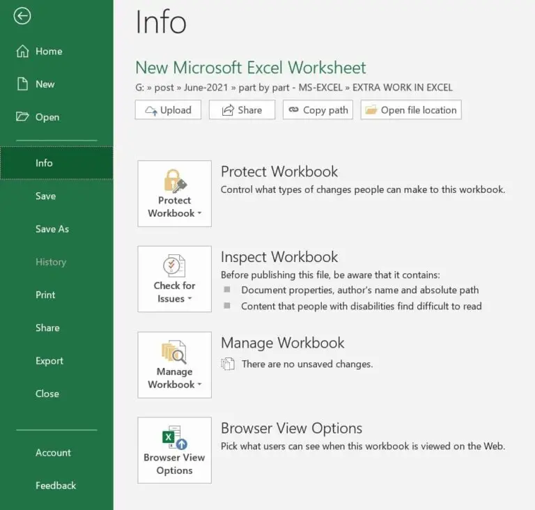 Password Protect Excel File