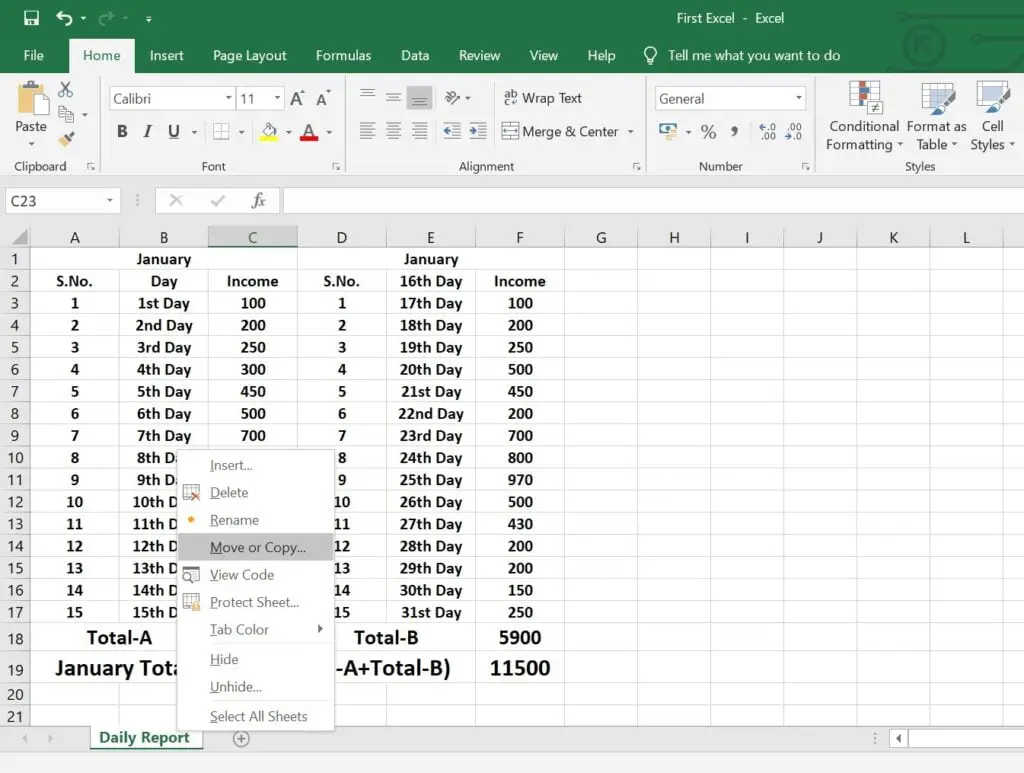 how to copy a sheet in excel