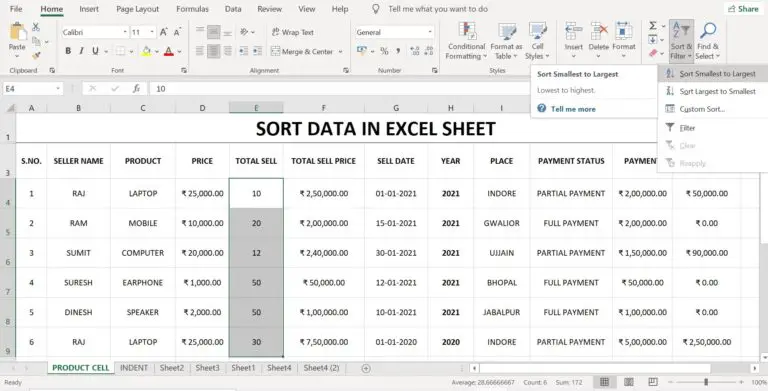 Rows and Columns in Excel