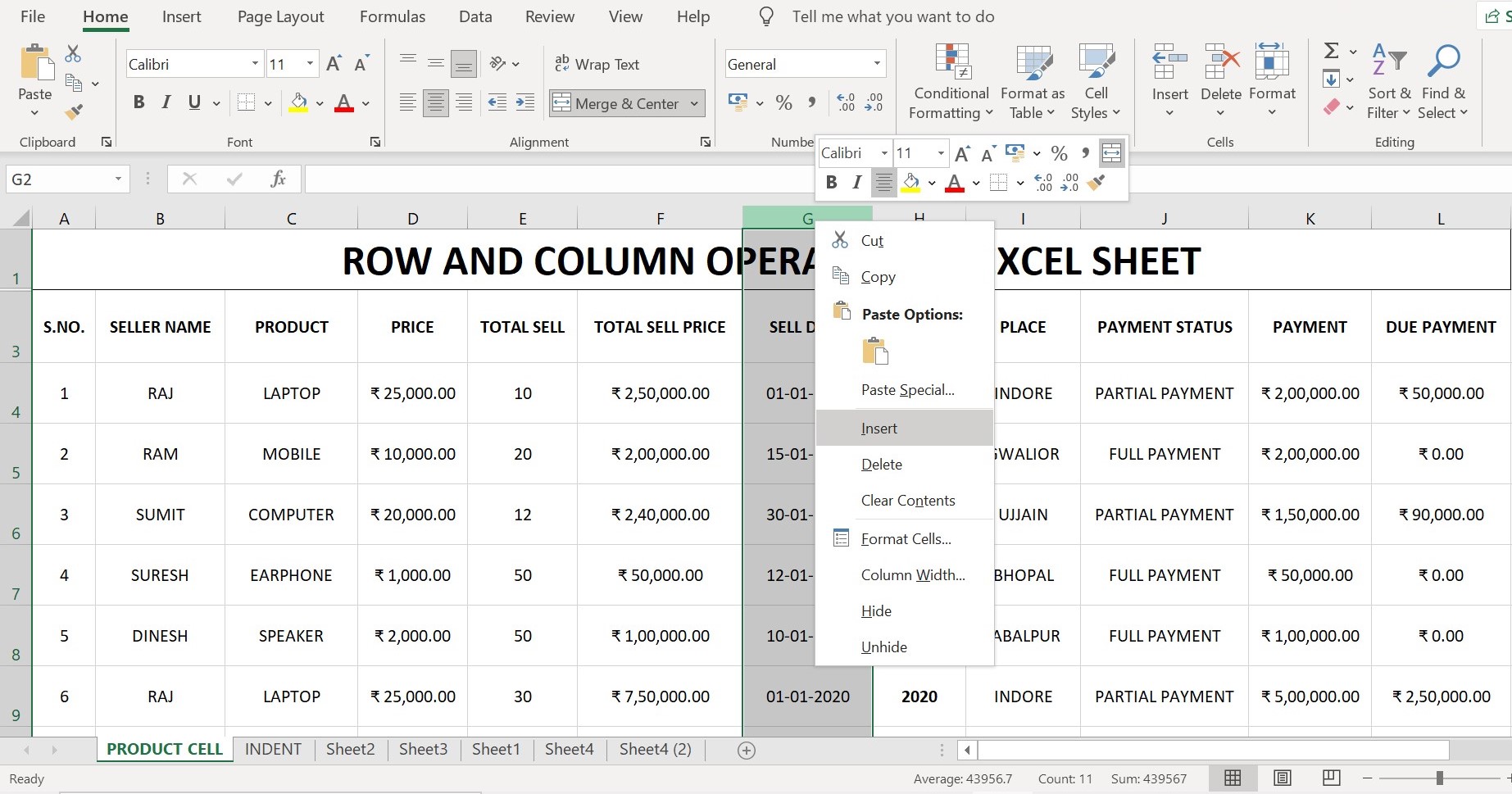 Rows And Columns In Excel - Dmut.in