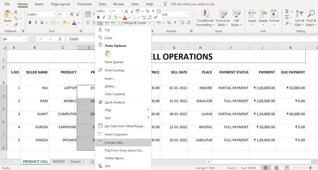 Border Cell in Excel Sheet