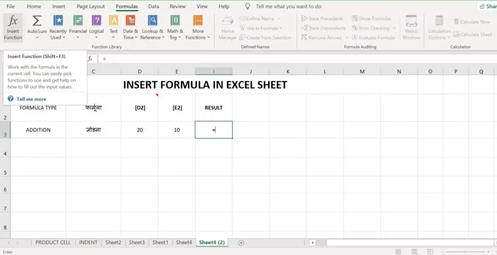 Excel Formula