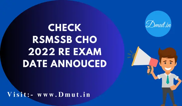 RSMSSB CHO 2022 Re Exam Date Annouced