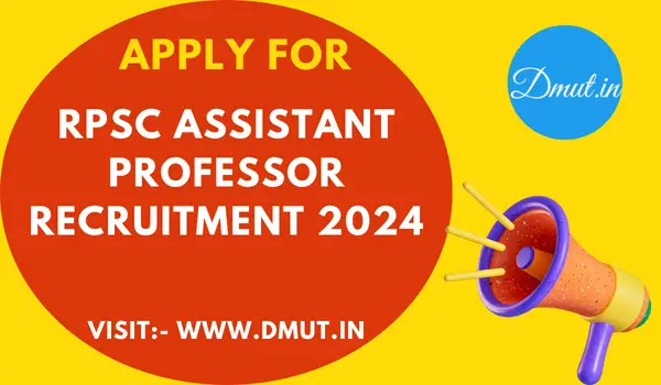 RPSC Assistant Professor Recruitment 2024